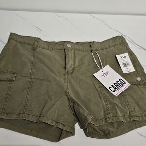 YMI Women's Olive Cargo Shorts